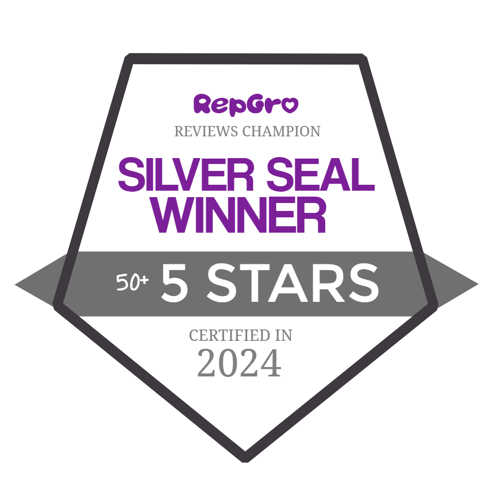 RepGro Silver Seal — 50+ five star reviews certified 2024